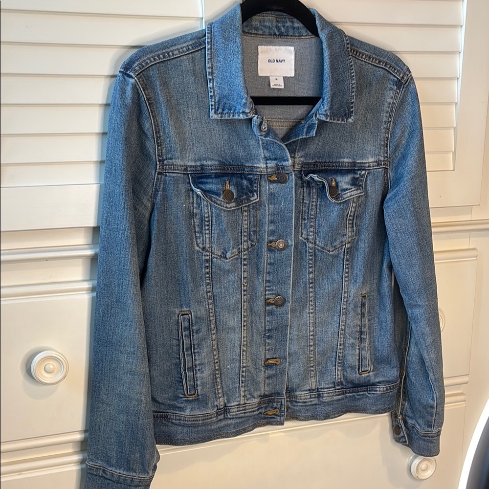 Old Navy Blue Jean Jacket Classic Cropped Style